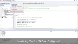 Generating an RA Non-secure Project for IAR Embedded Workbench