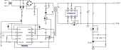 Typical application circuit for the iW9880 featuring the RRW43010 synchronous rectification controller and TL431 for secondary-side regulation (SSR)