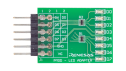 Photo of the top of the Pmod LED Adapter board.