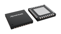 3D illustration featuring top and bottom views of TQFN IC chip package with 32 lead count.