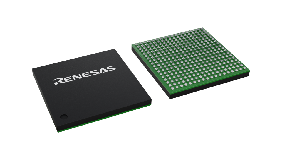 3D illustration featuring top and bottom of BGA IC chip package with 324 lead count.