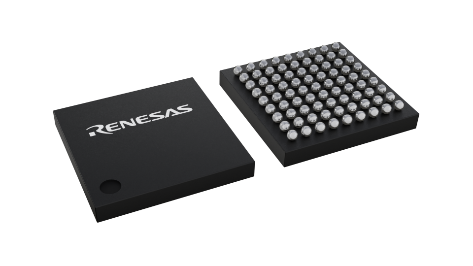 3D illustration featuring top and bottom views of CABGA IC chip package with 81 lead count