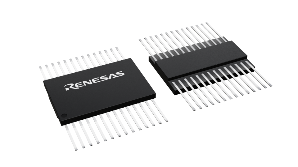 3D illustration featuring top and bottom views of CFP IC chip package with 28 lead count
