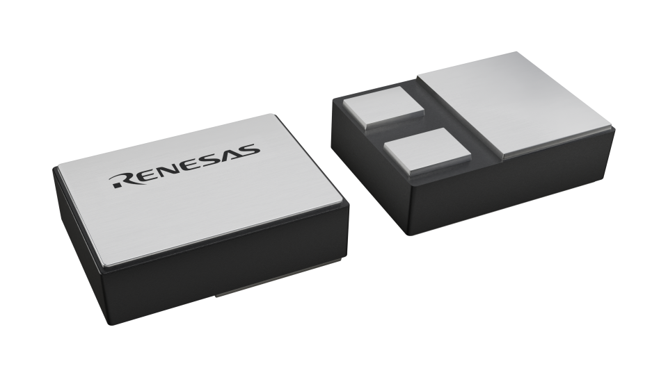 3D illustration featuring top and bottom views of CLCC IC chip package with 3 lead count