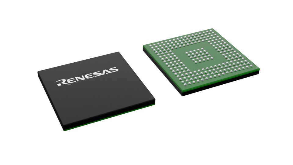 3D illustration featuring top and bottom views of FBGA IC chip package with 233 lead count.