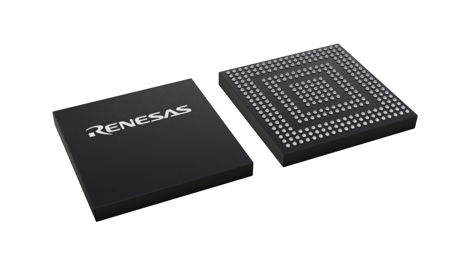 3D illustration featuring top and bottom views of FBGA IC chip package with 320 lead count