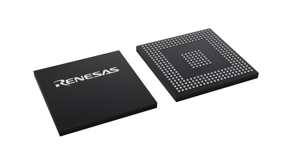 3D illustration featuring top and bottom views of FBGA IC chip package with 324 lead count
