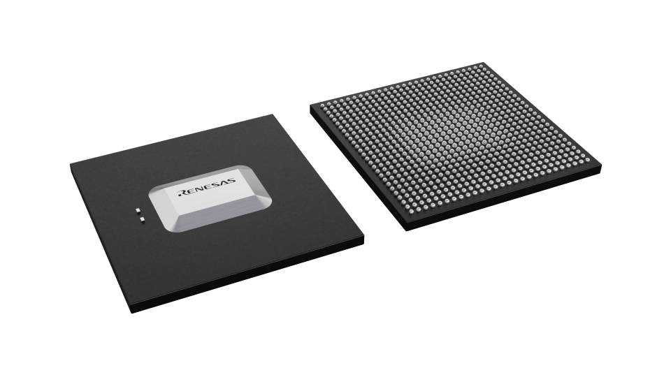 3D illustration featuring top and bottom views of FBGA IC chip package with 729 lead count