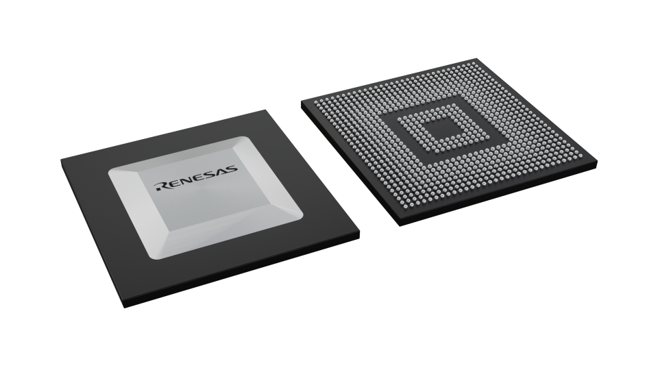 3D illustration featuring top and bottom views of FBGA IC chip package with 831 lead count