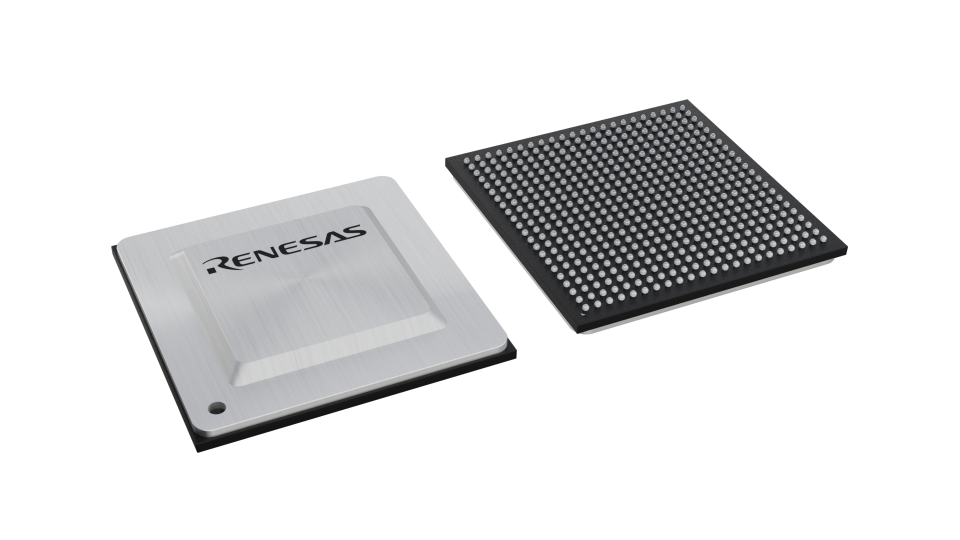 3D illustration featuring top and bottom views of FCBGA IC chip package with 484 lead count.