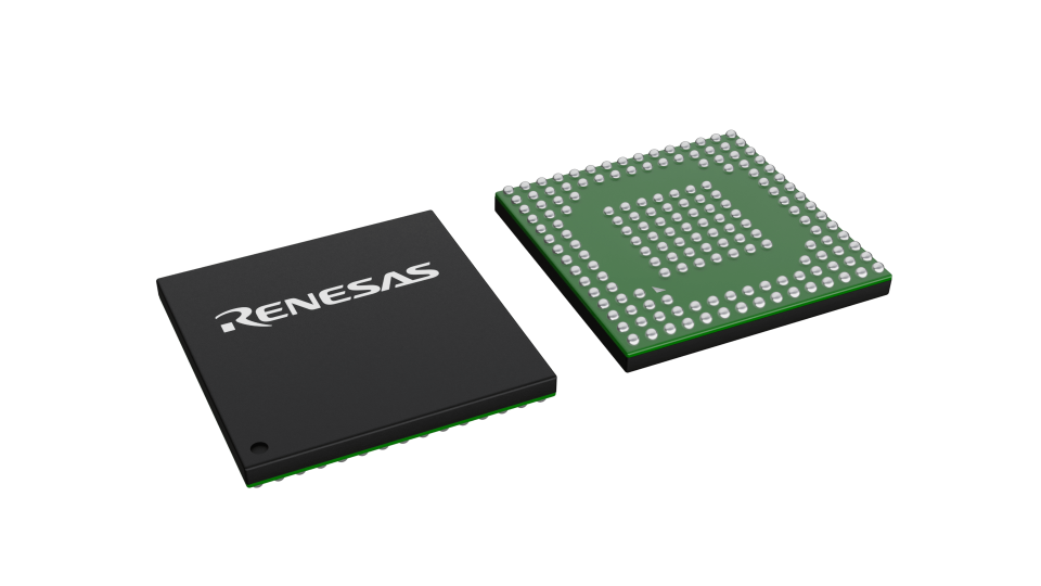 3D illustration featuring top and bottom views of FCCSP IC chip package with 165 lead count.