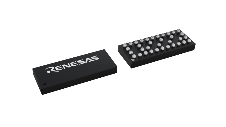3D illustration featuring top and bottom views of FCCSP IC chip package with 35 lead count.
