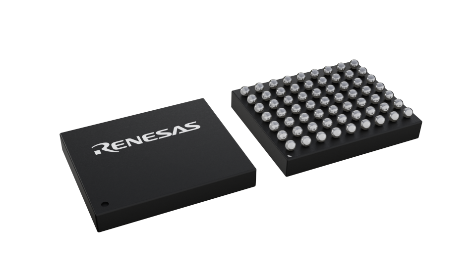 3D illustration featuring top and bottom views of FCCSP IC chip package with 63 lead count.