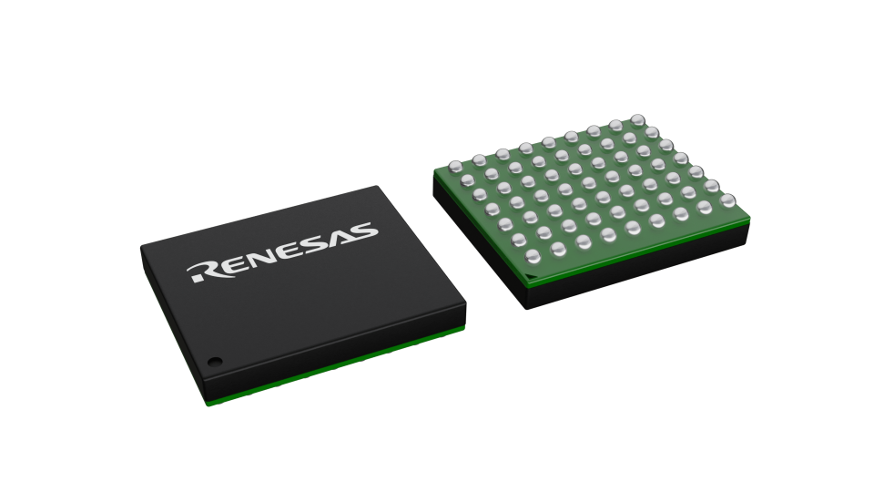 3D illustration featuring top and bottom views of FCCSP IC chip package with 63 lead count.