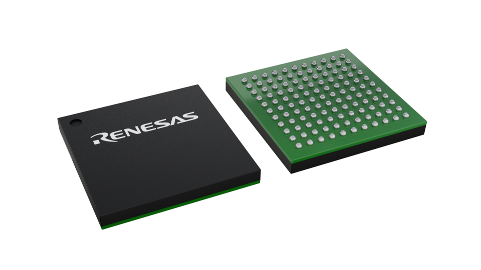 3D illustration featuring top and bottom views of LFBGA chip package with 121 lead count.