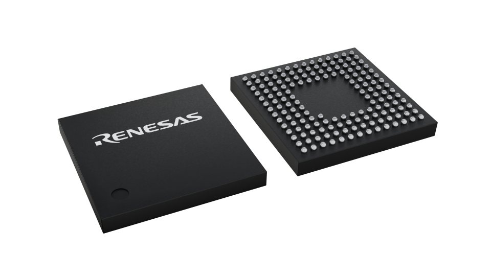 3D illustration featuring top and bottom views of LFBGA IC chip package with 161 lead count.