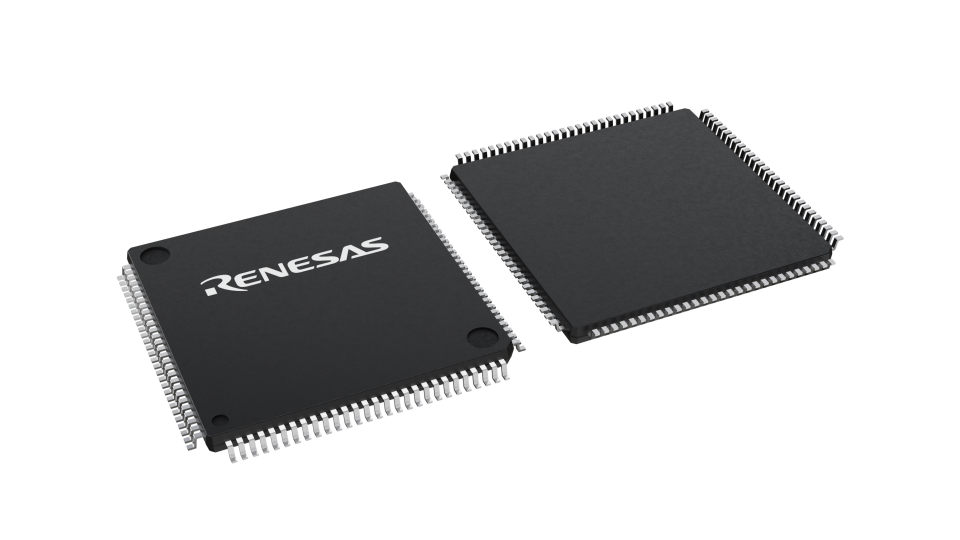 3D illustration featuring top and bottom views of LQFP chip package with 112 lead count.