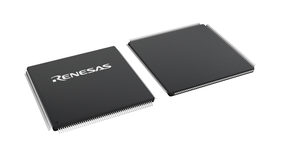 3D illustration featuring top and bottom views of LQFP chip package with 208 lead count.