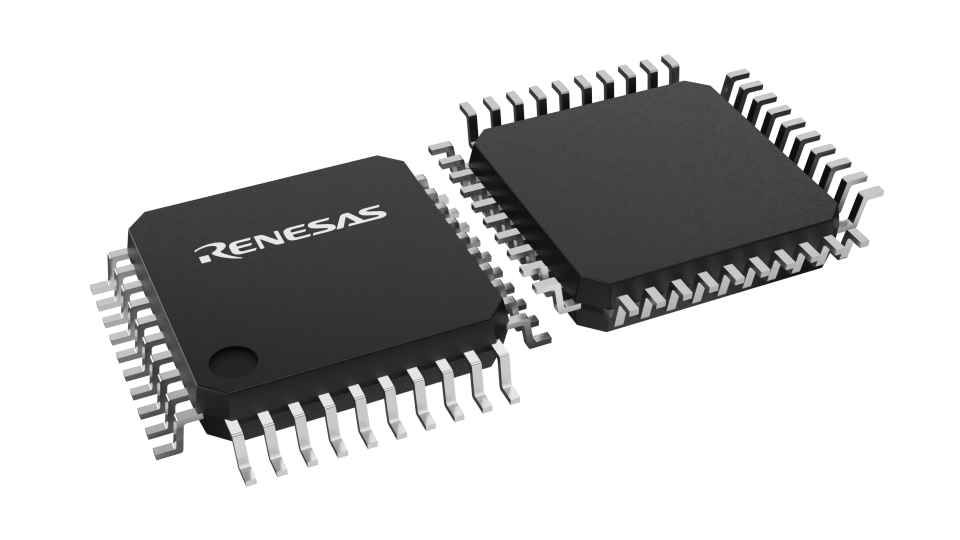 3D illustration featuring top and bottom views of LQFP chip package with 40 lead count.
