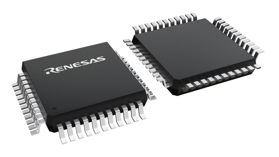 3D illustration featuring top and bottom views of MQFP chip package with 44 lead count.