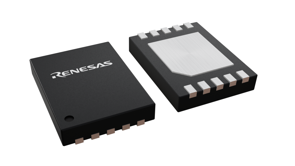 3D illustration featuring top and bottom views of ODFN IC chip package with 10 lead count.