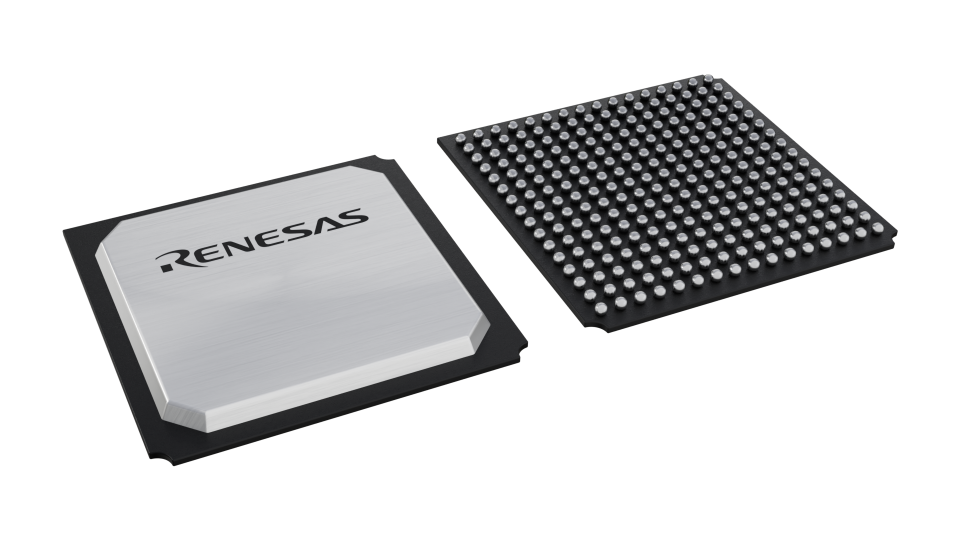 3D illustration featuring top and bottom views of PBGA IC chip package with 256 lead count.