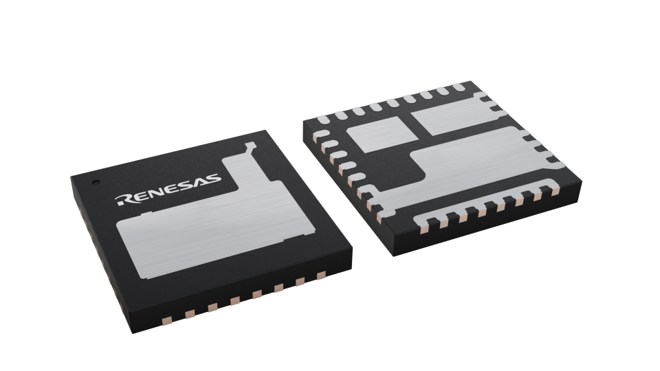 3D illustration featuring top and bottom views of PQFN chip package with 32 lead count.
