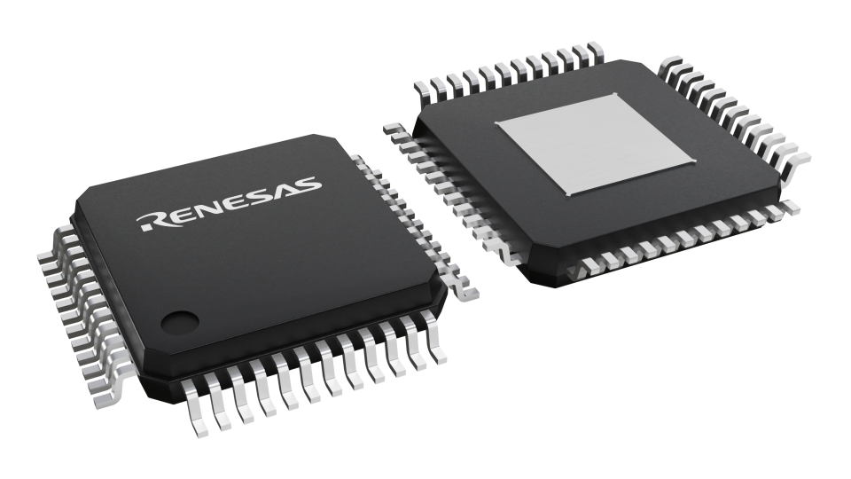 3D illustration featuring top and bottom views of PTQFP chip package with 48 lead count.