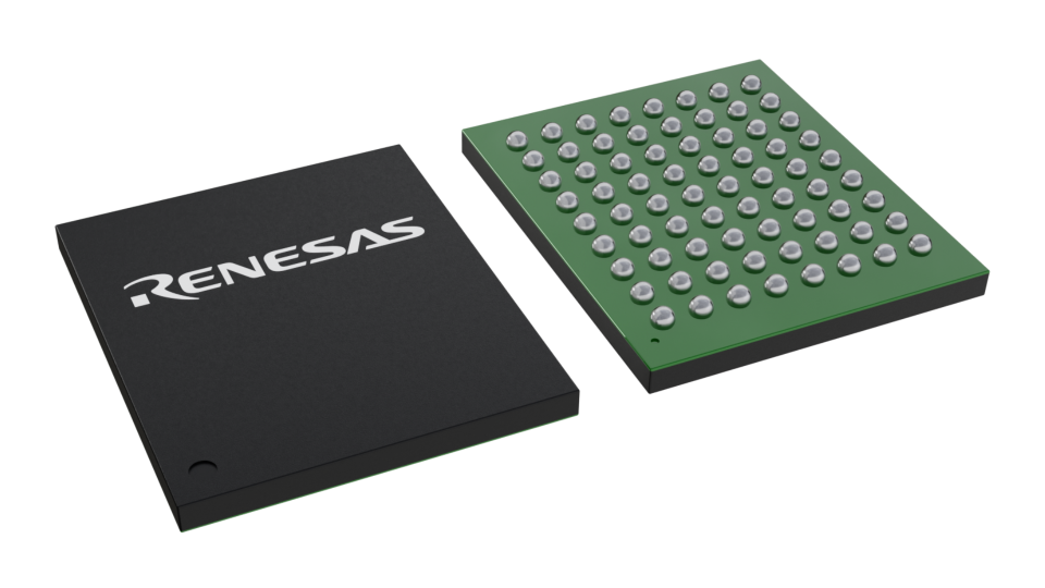 3D illustration featuring top and bottom views of S-UFBGA chip package with 72 lead count.