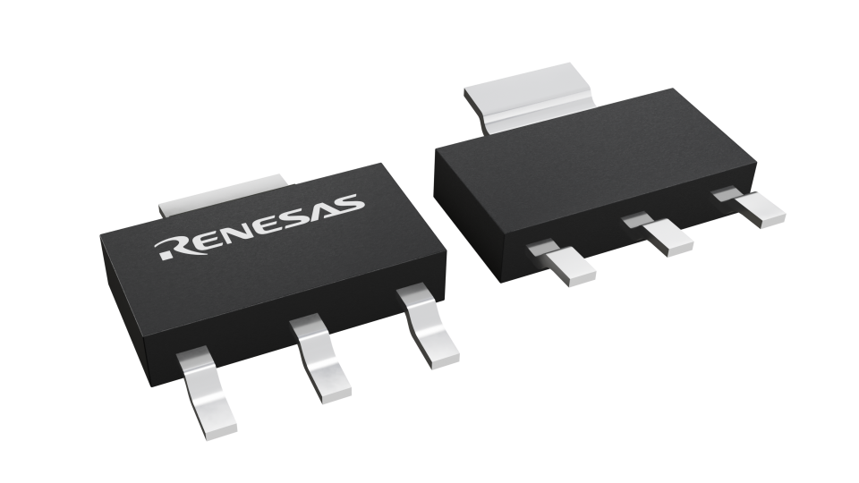3D illustration featuring top and bottom views of SOT chip package with 223 lead count.