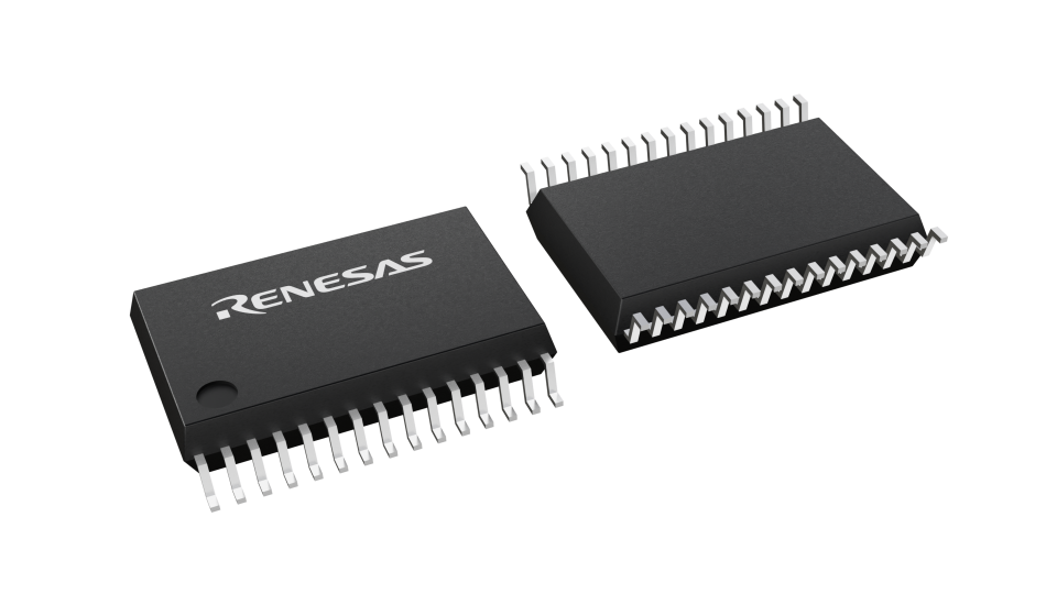 3D illustration featuring top and bottom views of SSOP chip package with 30 lead count.