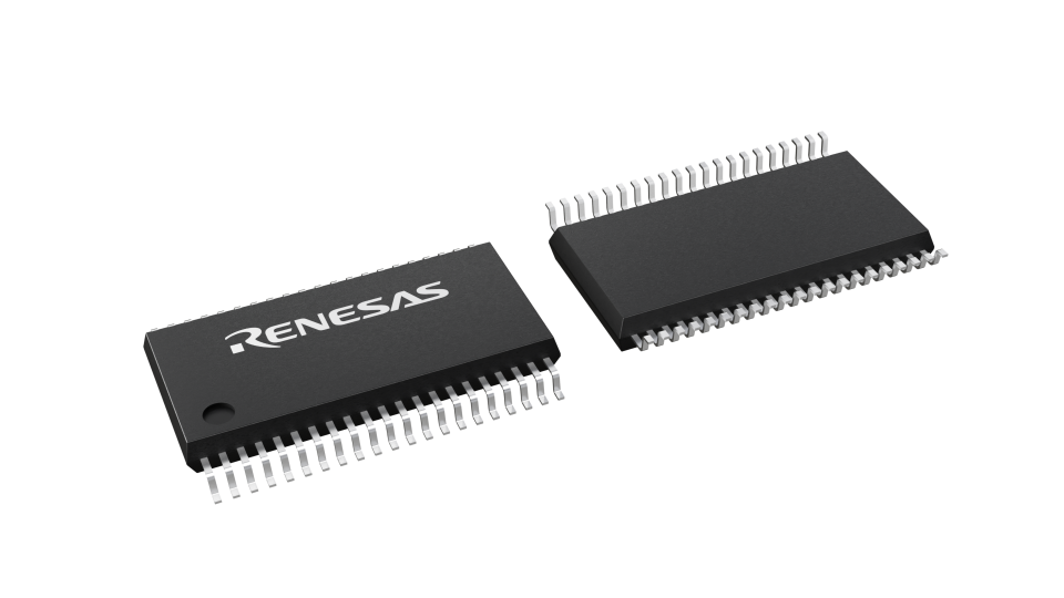 3D illustration featuring top and bottom views of SSOP chip package with 42 lead count.