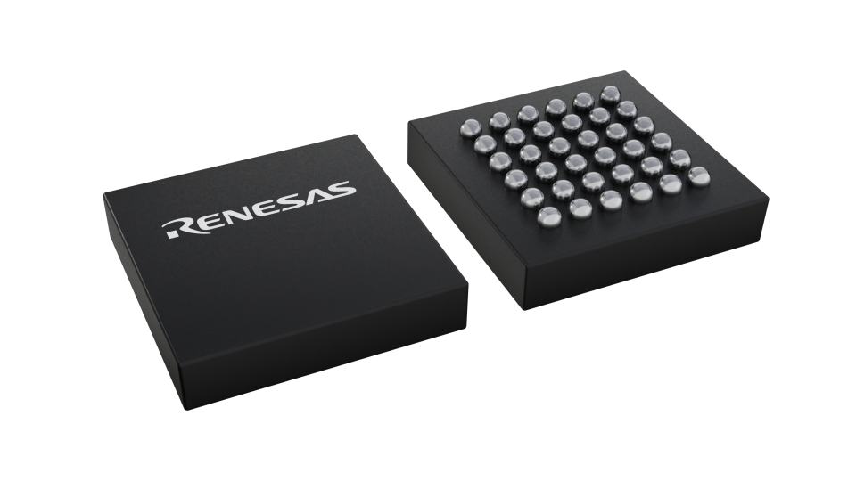 3D illustration featuring top and bottom views of TFBGA IC chip package with 36 lead count.