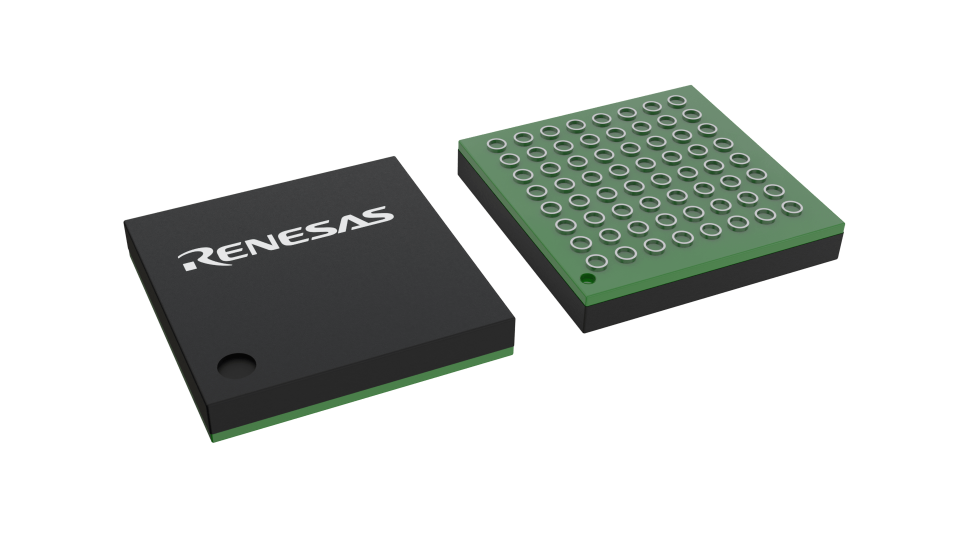 3D illustration featuring top and bottom views of TFLGA IC chip package with 64 lead count.