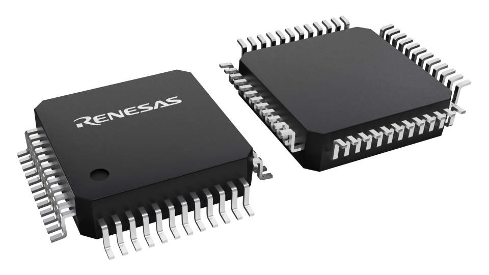 3D illustration featuring top and bottom views of TFQFP chip package with 48 lead count.
