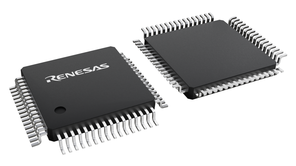 3D illustration featuring top and bottom views of TFQFP chip package with 64 lead count.