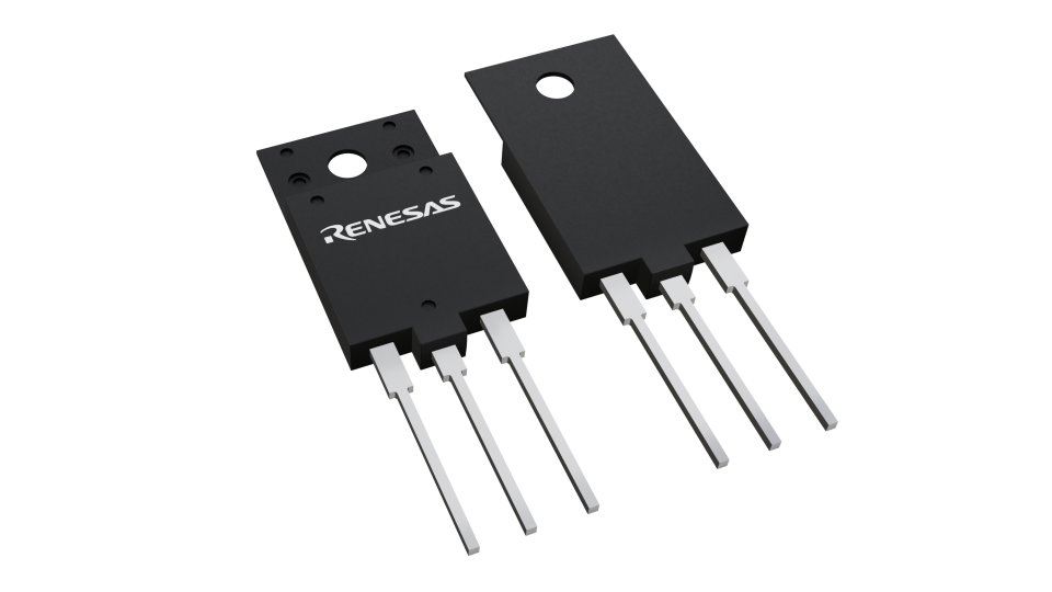 3D illustration featuring top and bottom views of TO-3PFP chip package with 3 lead count.