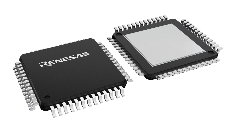 3D illustration featuring top and bottom views of TQFP chip package with 52 lead count.