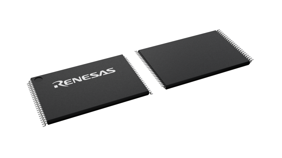 3D illustration featuring top and bottom views of TSOP(1) chip package with 48 lead count.