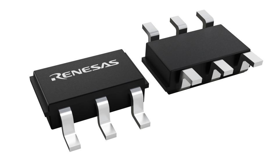 3D illustration featuring top and bottom views of TSOP chip package with 6 lead count.