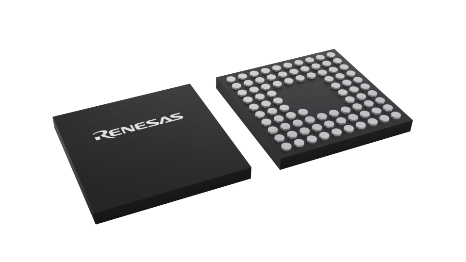 3D illustration featuring top and bottom views of VFLGA IC chip package with 85 lead count.