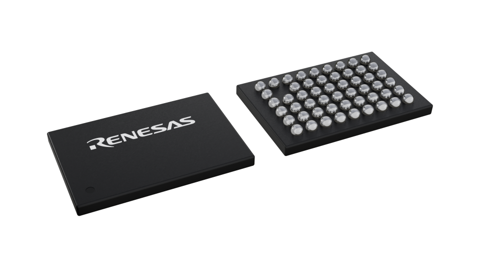 3D illustration featuring top and bottom views of WLCSP IC chip package with 53 lead count.