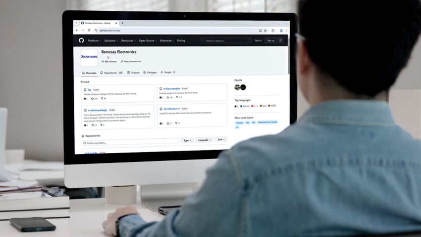 Engineer browsing renesas's github community page for documentation.
