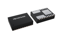 3D illustration featuring top and bottom views of DFN IC chip package with 20 lead count