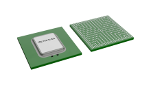 3D illustration featuring top and bottom views of FBGA IC chip package with 529 lead count.