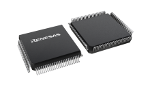 3D illustration featuring top and bottom views of FQFP IC chip package with 100 lead count.
