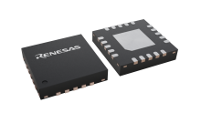 3D illustration featuring top and bottom views of HWQFN IC chip package with 20 lead count.