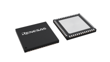 3D illustration featuring top and bottom views of LQFN IC chip package with 56 lead count.
