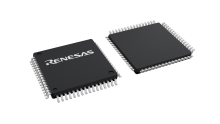 3D illustration featuring top and bottom views of LQFP IC chip package with 64 lead count.