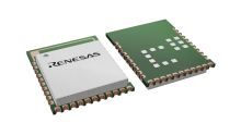 3D illustration featuring top and bottom views of module IC chip package with 45 lead count